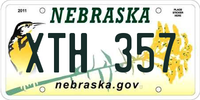 NE license plate XTH357