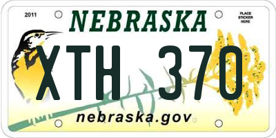 NE license plate XTH370