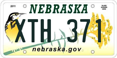 NE license plate XTH371