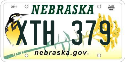 NE license plate XTH379