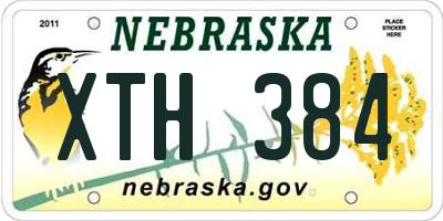 NE license plate XTH384