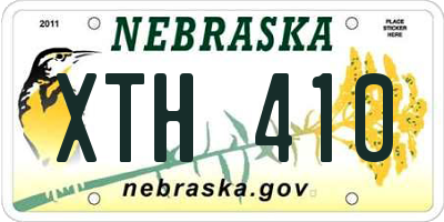 NE license plate XTH410
