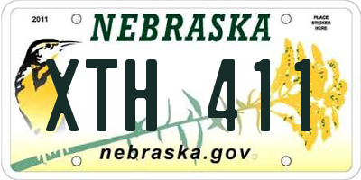 NE license plate XTH411
