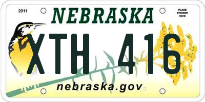 NE license plate XTH416