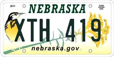 NE license plate XTH419
