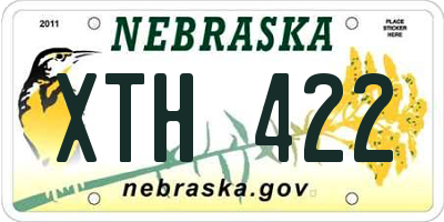 NE license plate XTH422
