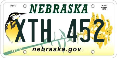 NE license plate XTH452
