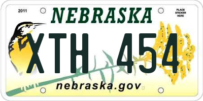 NE license plate XTH454