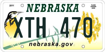 NE license plate XTH470