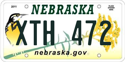 NE license plate XTH472
