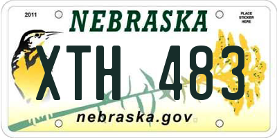 NE license plate XTH483