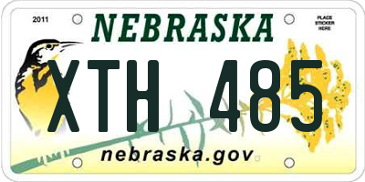 NE license plate XTH485