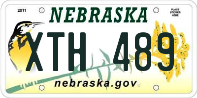 NE license plate XTH489