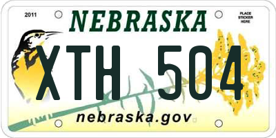NE license plate XTH504