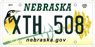 NE license plate XTH508