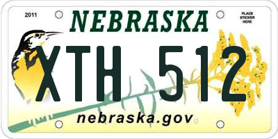 NE license plate XTH512