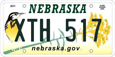 NE license plate XTH517