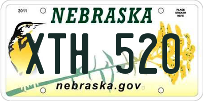 NE license plate XTH520