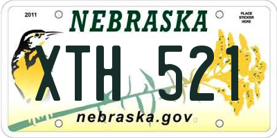 NE license plate XTH521