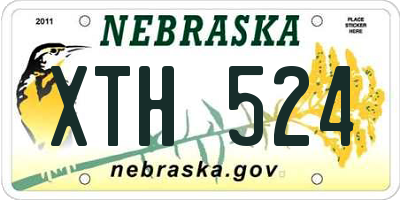 NE license plate XTH524