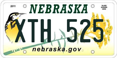 NE license plate XTH525
