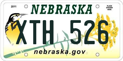 NE license plate XTH526