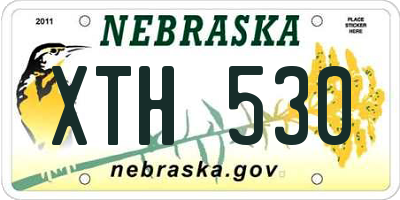 NE license plate XTH530