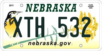 NE license plate XTH532