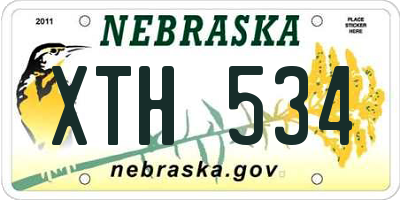 NE license plate XTH534