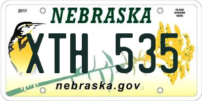 NE license plate XTH535