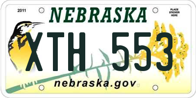 NE license plate XTH553