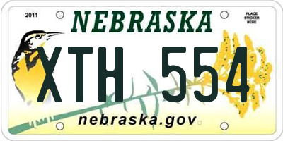 NE license plate XTH554