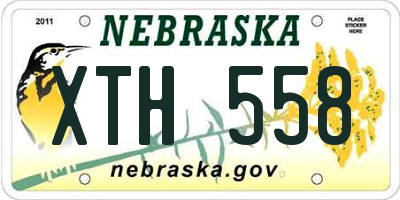 NE license plate XTH558