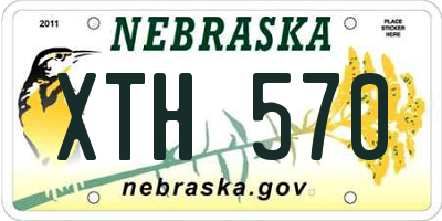 NE license plate XTH570