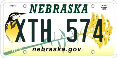 NE license plate XTH574