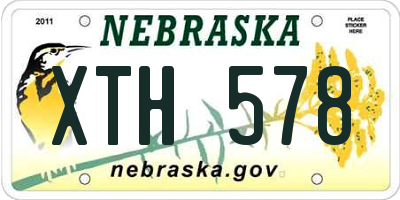 NE license plate XTH578