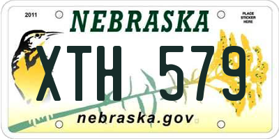 NE license plate XTH579