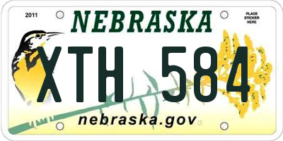 NE license plate XTH584