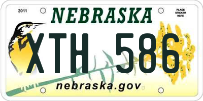 NE license plate XTH586