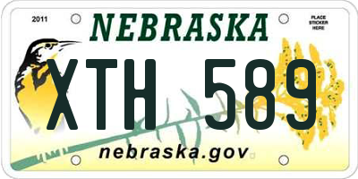 NE license plate XTH589