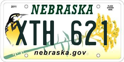 NE license plate XTH621