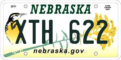NE license plate XTH622