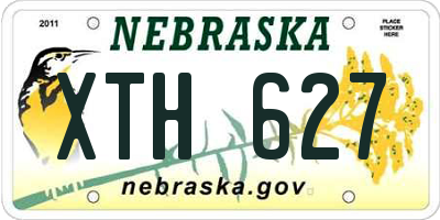 NE license plate XTH627