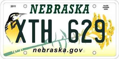 NE license plate XTH629