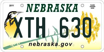 NE license plate XTH630