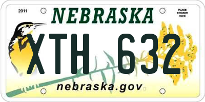 NE license plate XTH632
