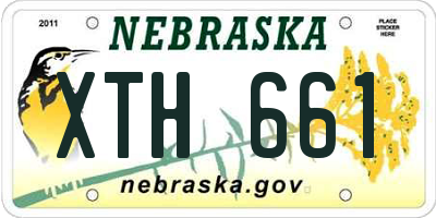 NE license plate XTH661