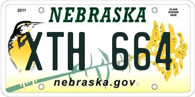 NE license plate XTH664