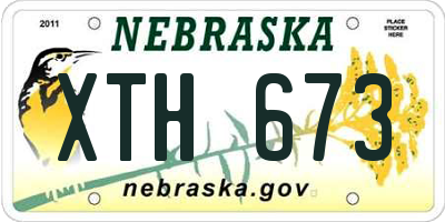 NE license plate XTH673