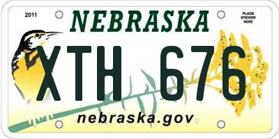 NE license plate XTH676